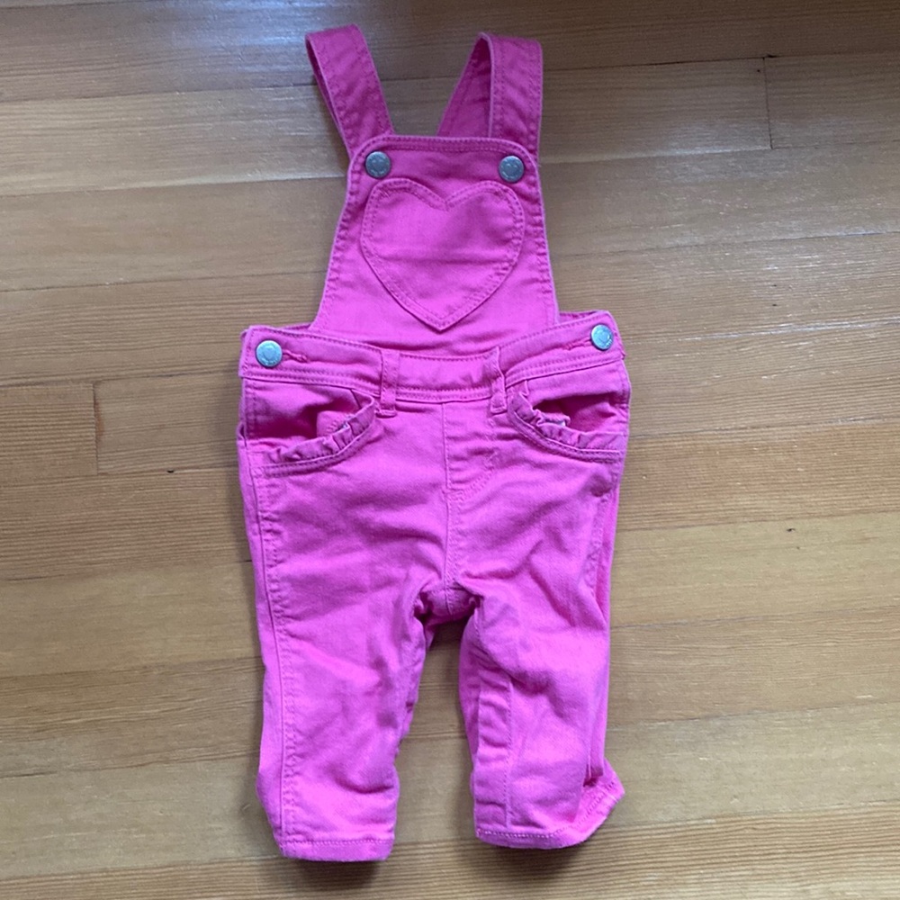 Baby gap pink overalls 3-6m